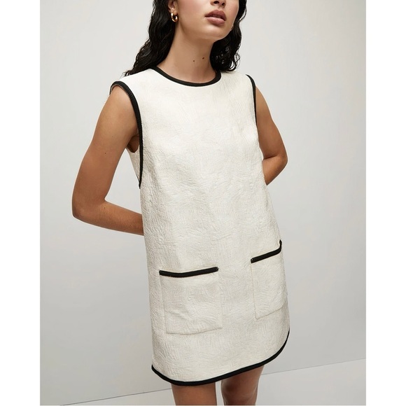 Veronica Beard Dresses & Skirts - NWT Veronica Beard Off-White Mini Sleeveless Ravena Shift Dress